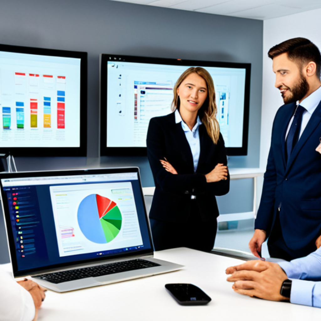 브랜드 이미지 회복을 위한 디지털 전략 - Proactive Brand Management** "A diverse team brainstorming in a modern office, analyzing social med...